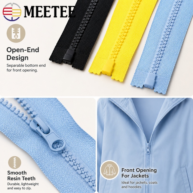 Sewing Front Zipper - 5 piezas de 40-120 cm 5
