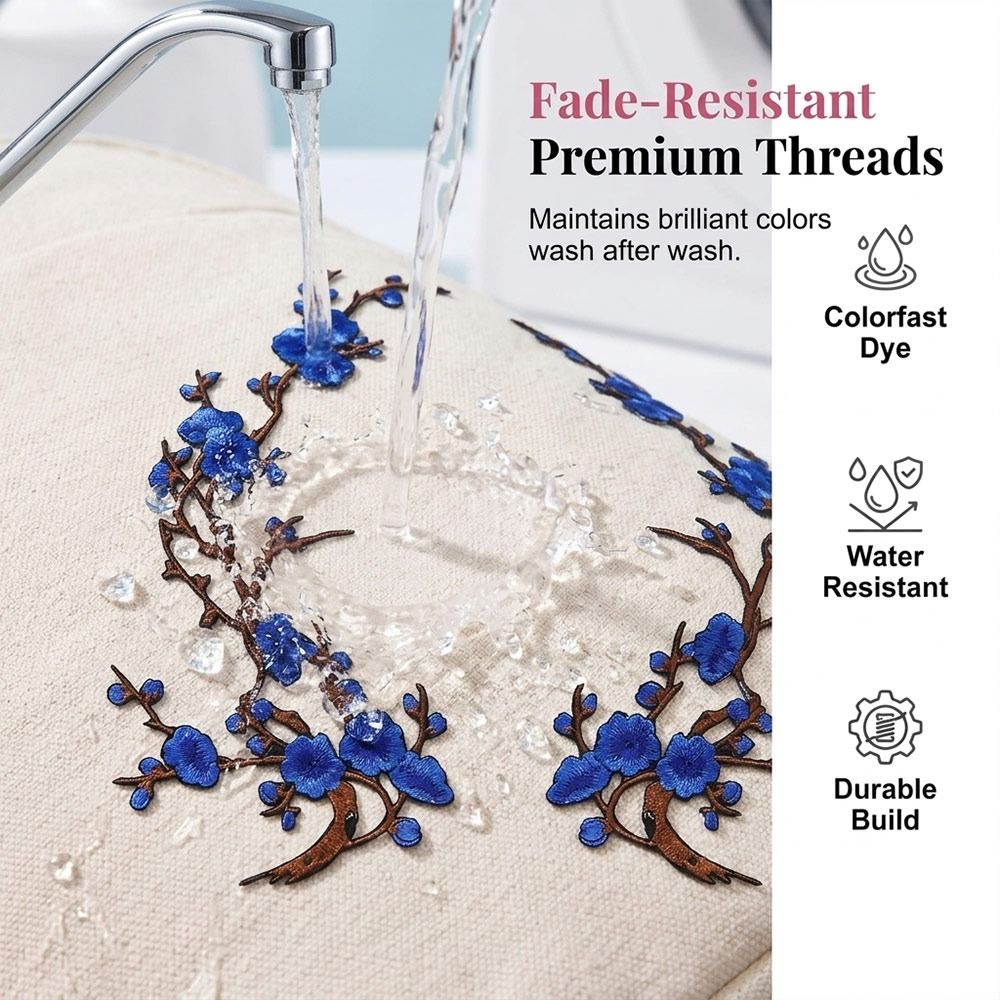 Sewing And Textile - Parches termoadhesivos DIY de flor de