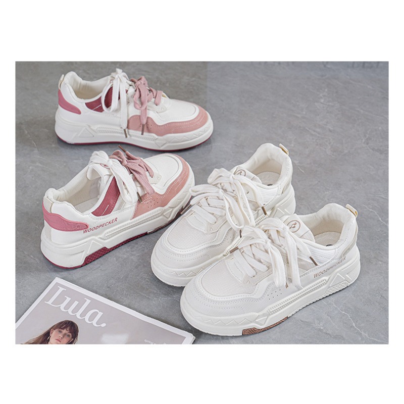 Sewing Nylon - OIQERE Zapatillas Casuales Blancas para Mujer
