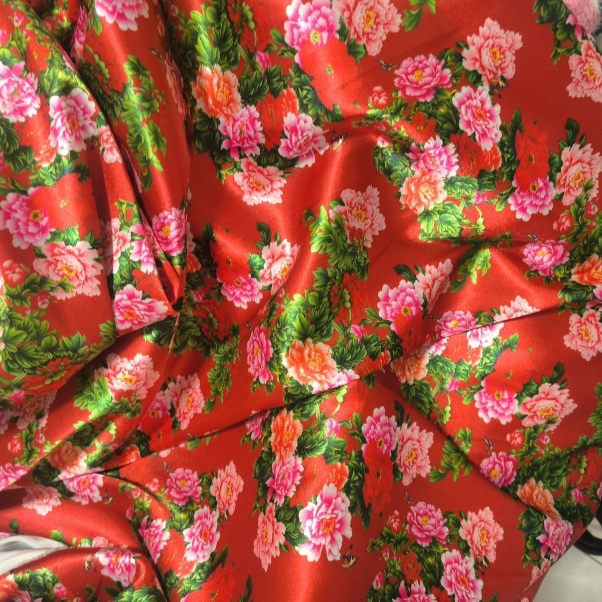 Sewing And Textile - Tela satinada de acetato con estampado