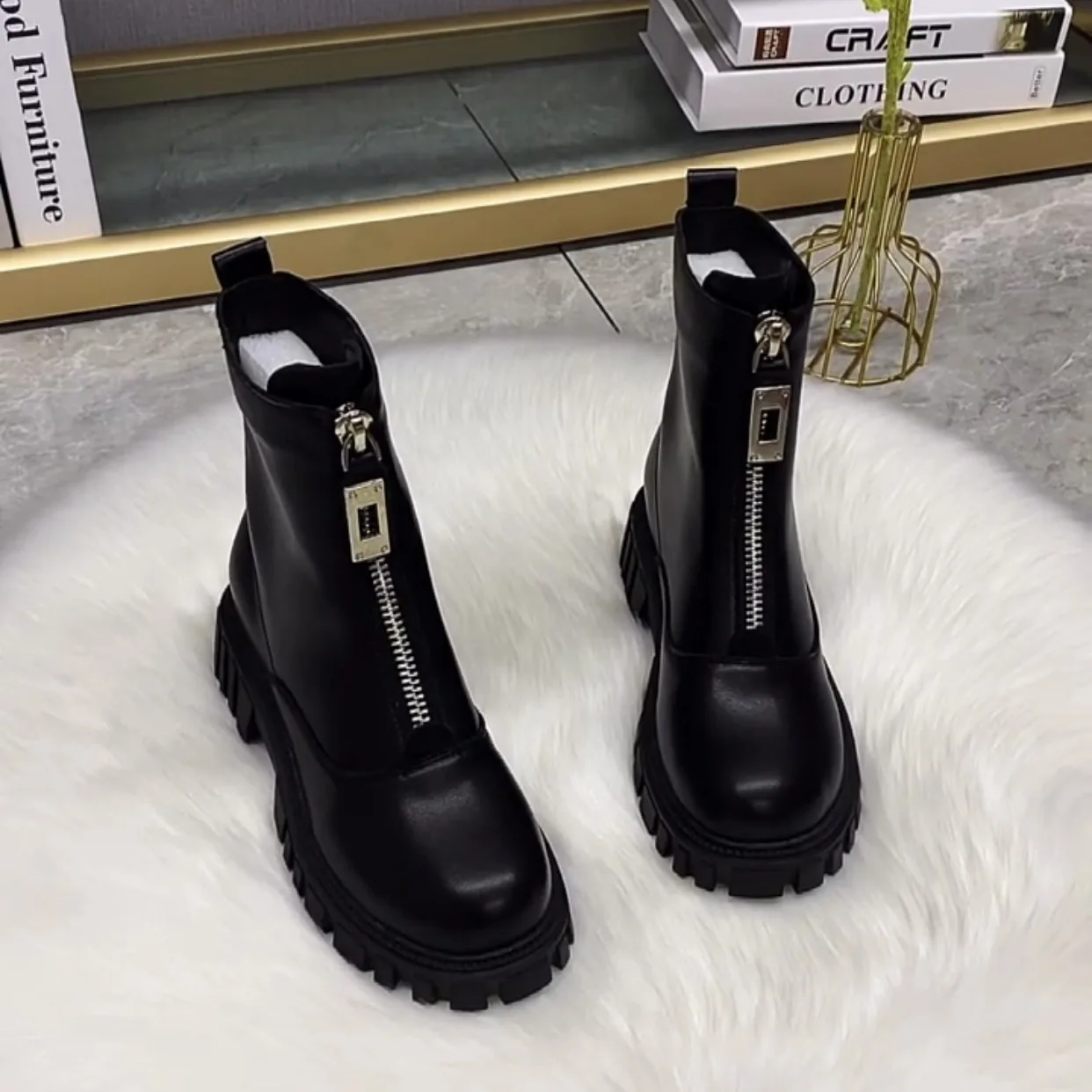 Botas de mujer con cremallera  - Sewing Front Zipper reseña y precio