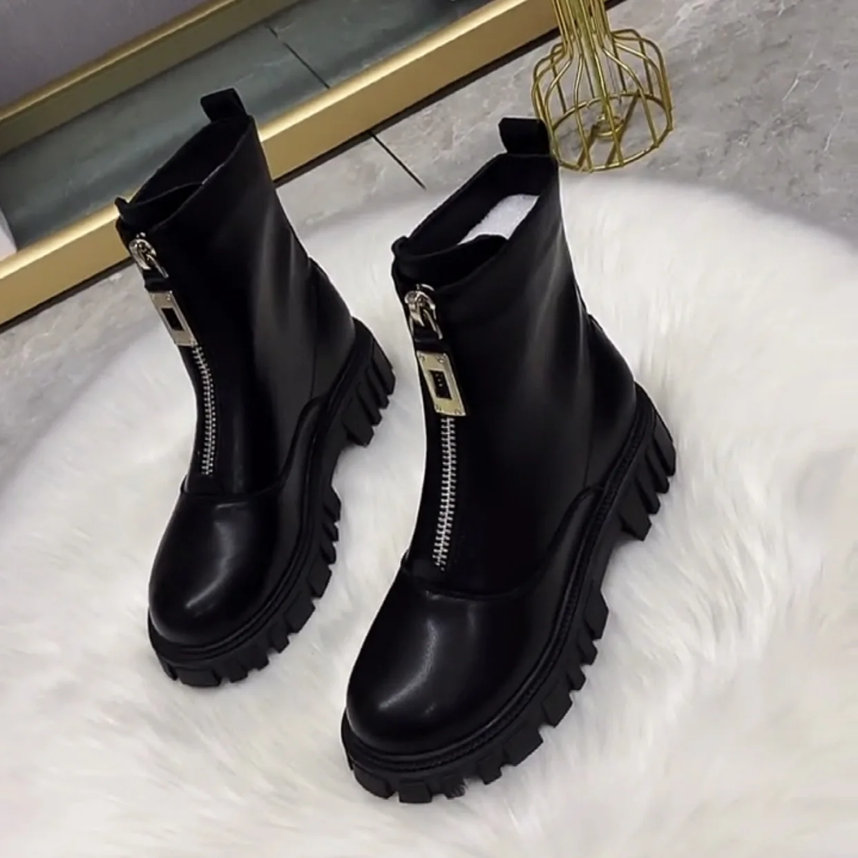 Botas de mujer con cremallera  - Sewing Front Zipper reseña y precio