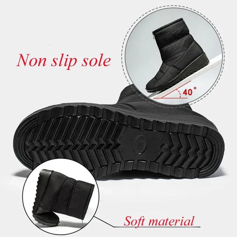 Botas de nieve antideslizantes - Sewing Front Zipper reseña y precio