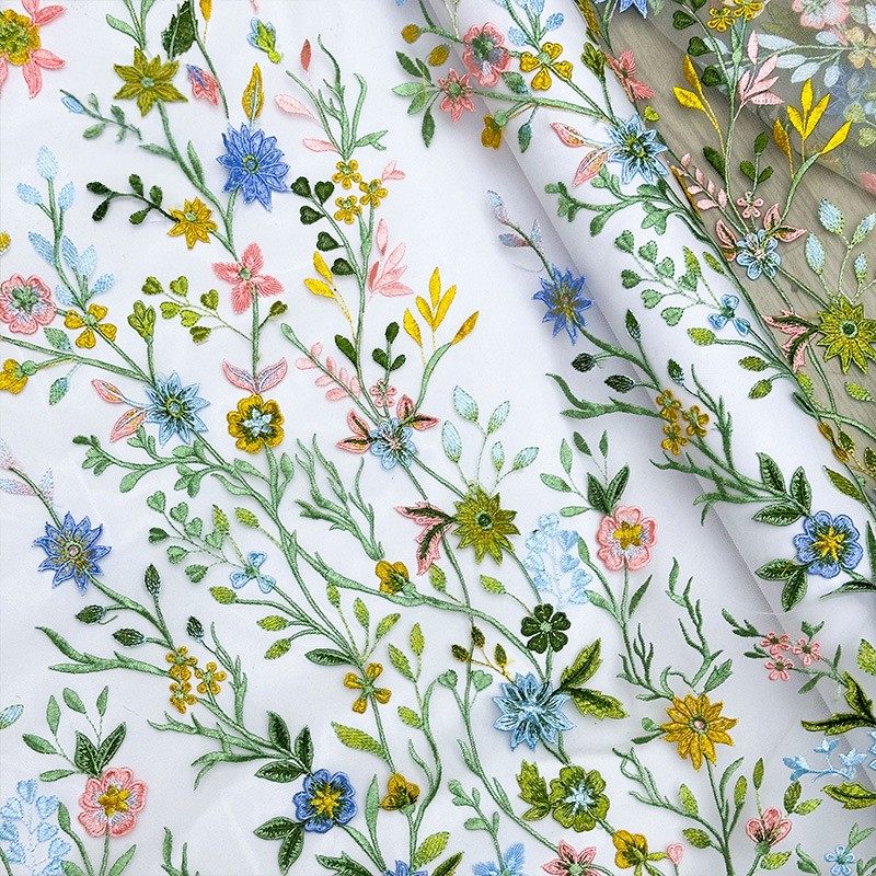 Tela de encaje de tul bordada  - Sewing And Textile reseña y precio