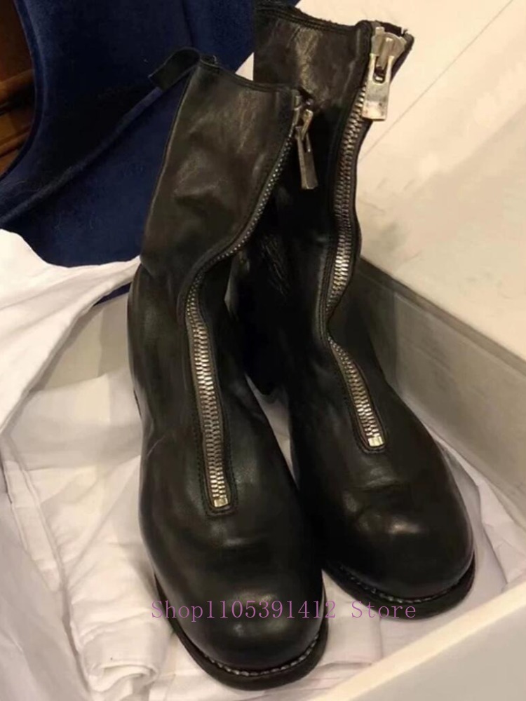 Zapatos de Hombre de Lujo, Bot - Sewing Front Zipper reseña y precio