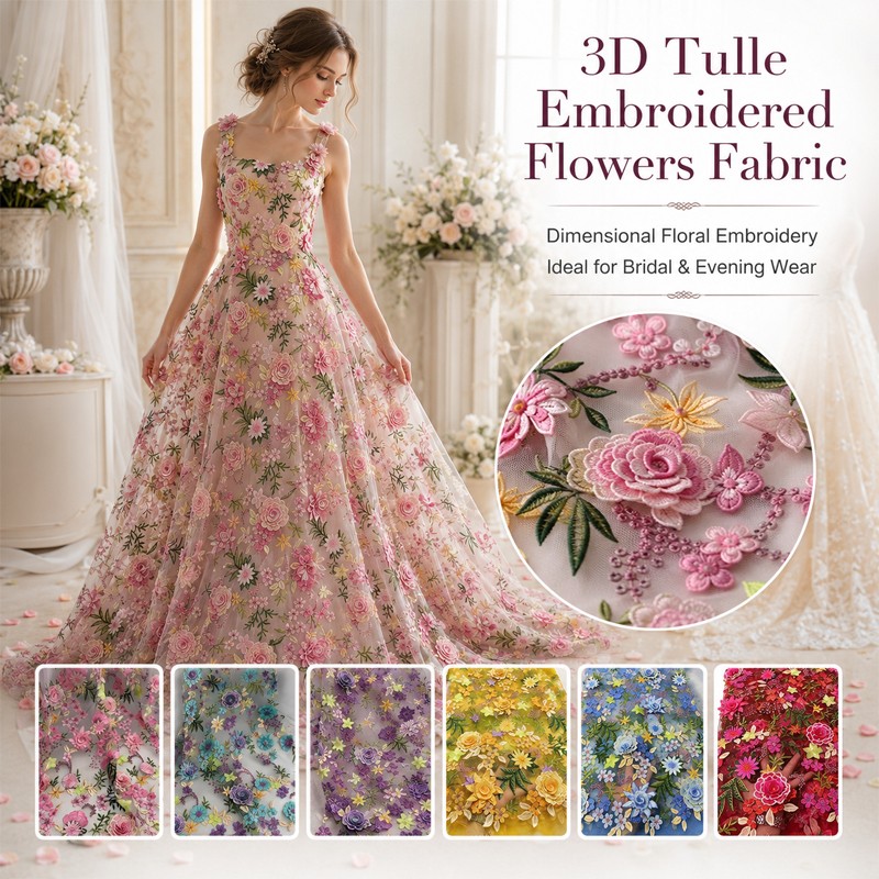Tela de tul bordada con flores - Sewing And Textile reseña y precio