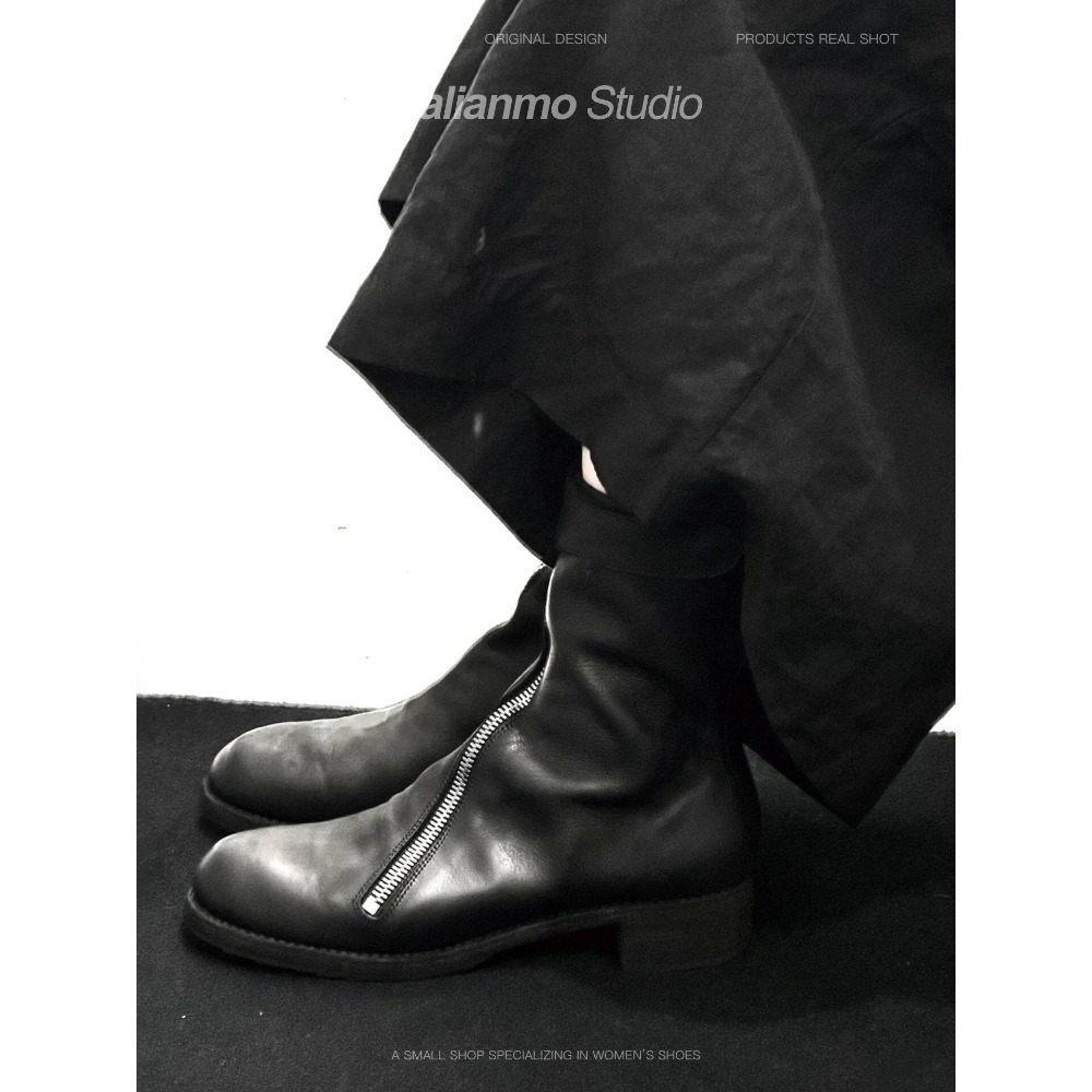 Botas Chelsae de cuero genuino - Sewing Front Zipper reseña y precio