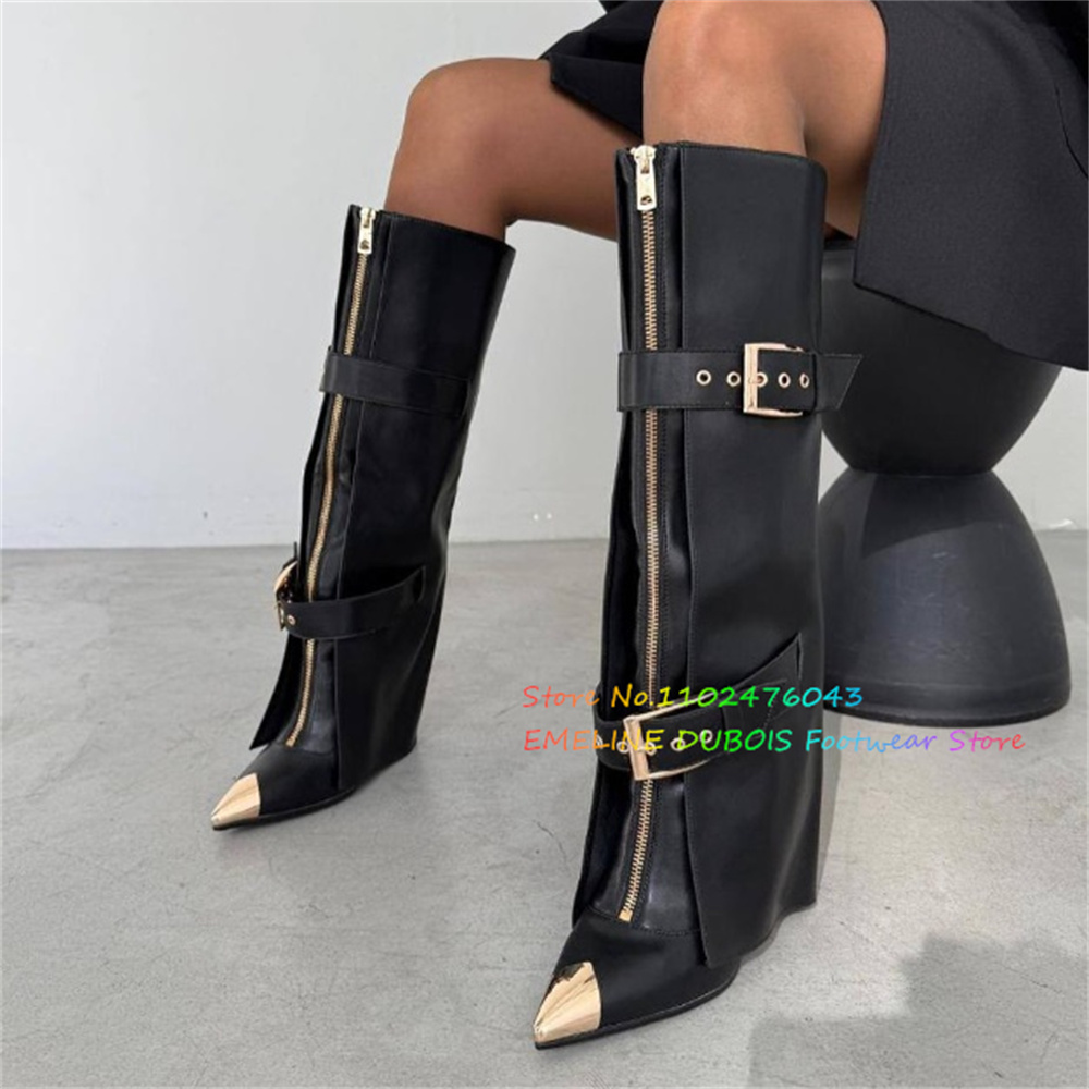 Bota alta hasta la rodilla con - Sewing Front Zipper reseña y precio