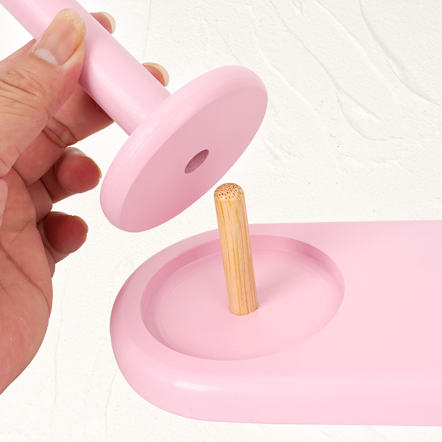 Soporte de hilo de madera de d - Sewing Production reseña y precio