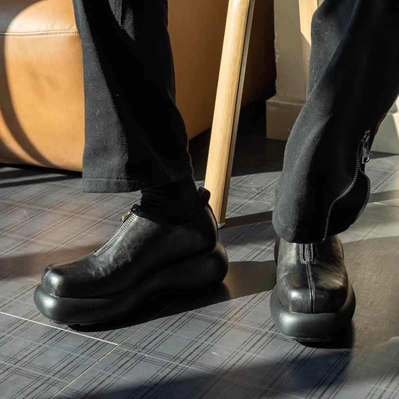 Zapatos Derby para hombre, zap - Sewing Front Zipper reseña y precio